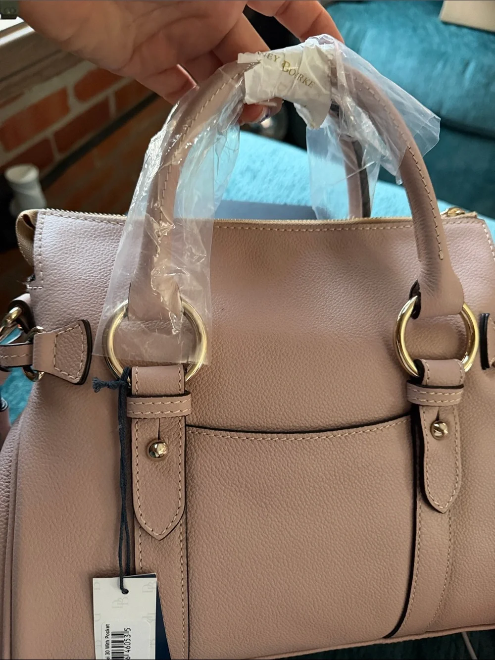 Dooney & Bourke Mauve Sorrento 30 Satchel with Gold Hardware